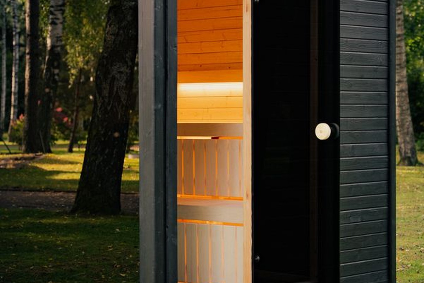 Jonas Classic Modular outdoor sauna – real photo