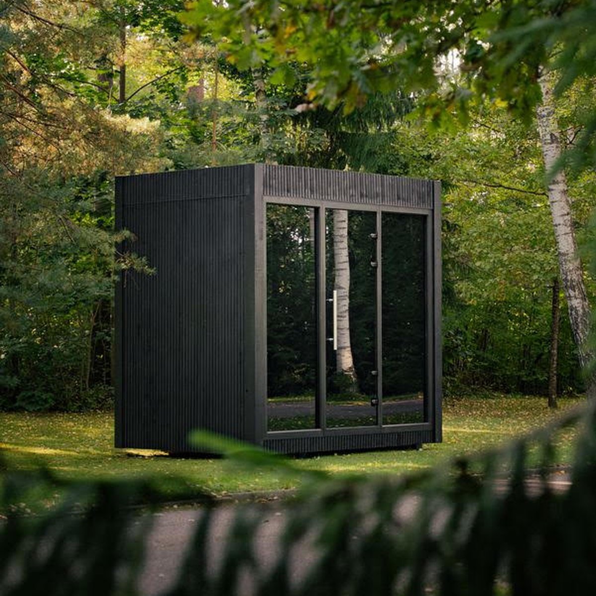 Celsium No.5 architectural modular sauna – real photo